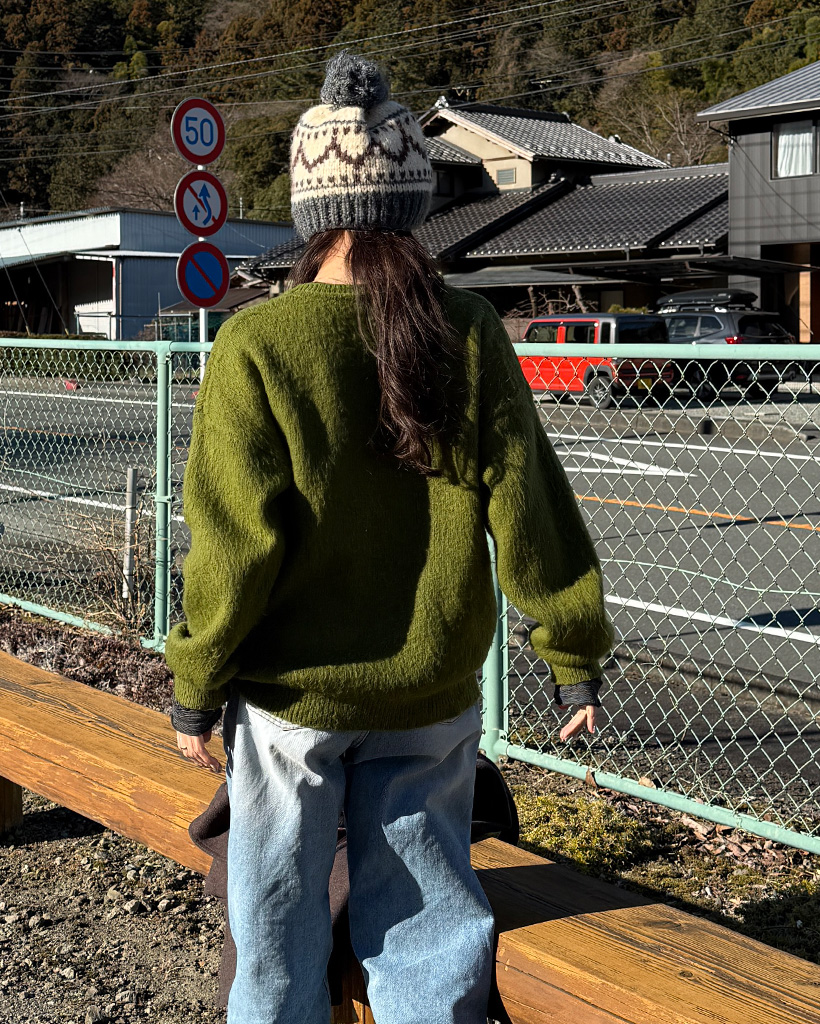 V12 オリーブグリーン Lサイズ セーター ウール100％クルーネックセーター【大きいサイズ】 通販【ニッセン】