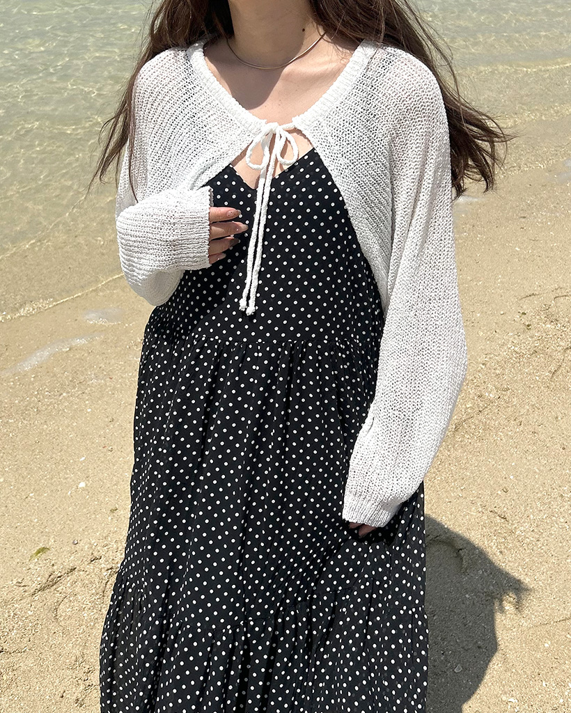 ANDRESDのワンピース シースルー ポルカドット ロングワンピース ANDRESDのワンピース シースルー ポルカドット ロングワンピース