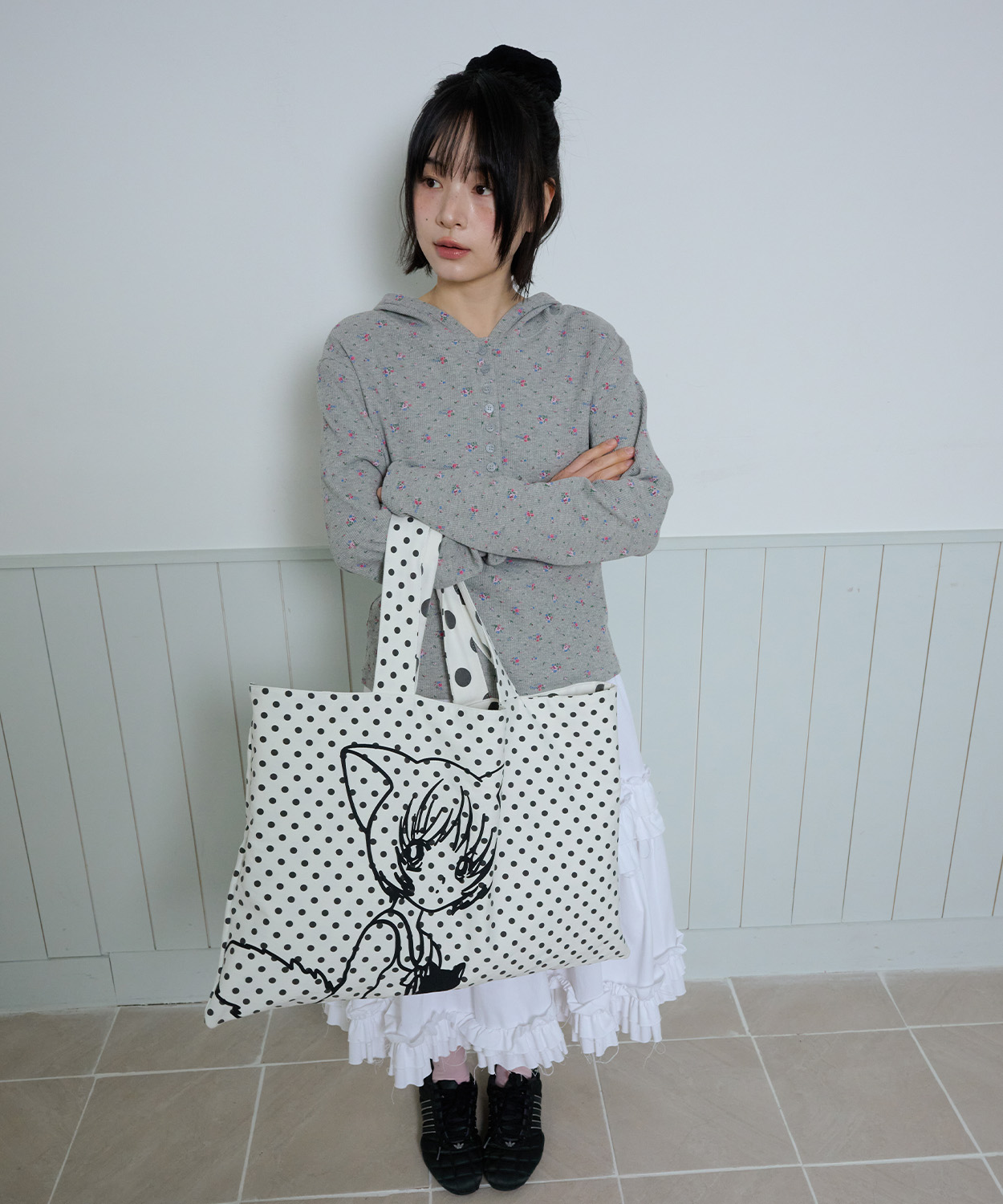 CAT GIRL DOT REVERSIBLE BAG