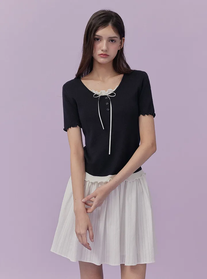 Bate Layered Short Sleeve Knit