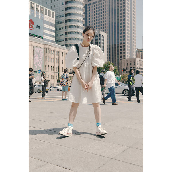 ANGIE パフワンピース | ファッション通販サイト NUGU