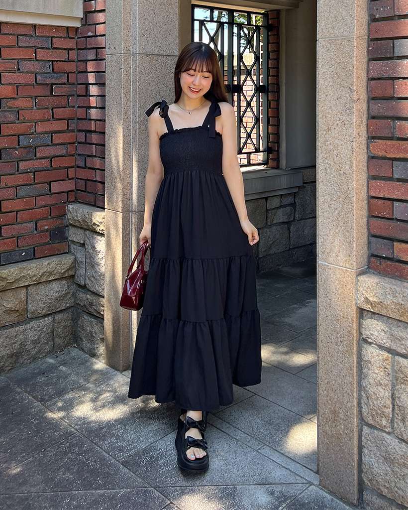 スモークティアードロングワンピース | ファッション通販サイト NUGU 