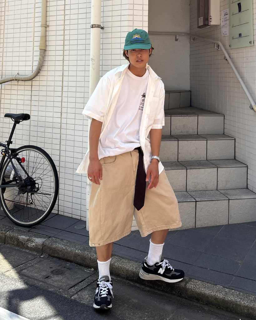 ユニセックス）サイドタック入りバミューダパンツ