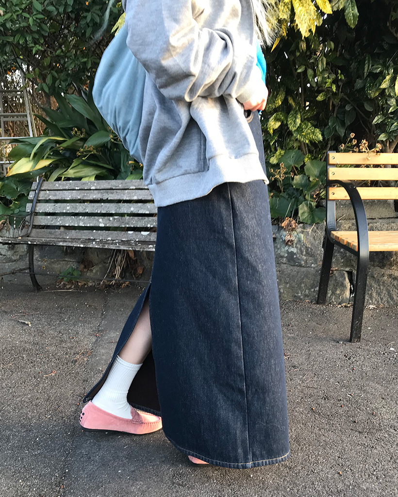 ロングデニムスカート