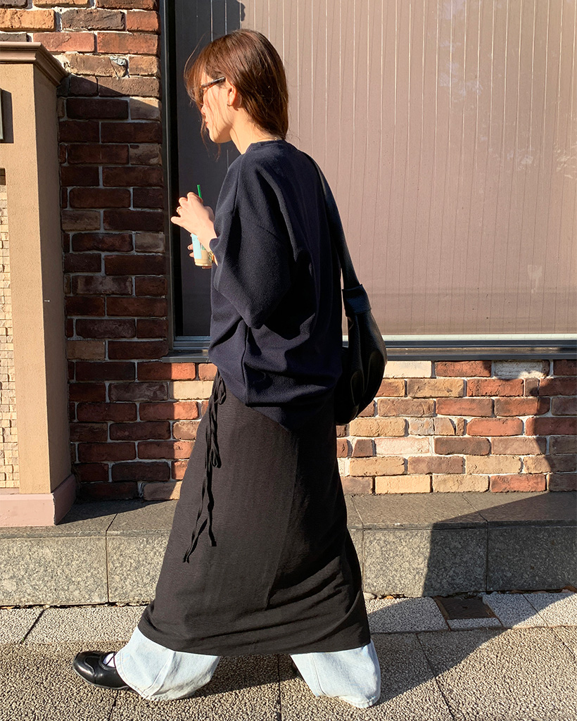 レイヤードロングラップスカート | ファッション通販サイト NUGU