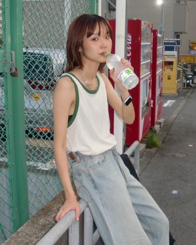 配色リネンノースリーブ | ファッション通販サイト NUGU