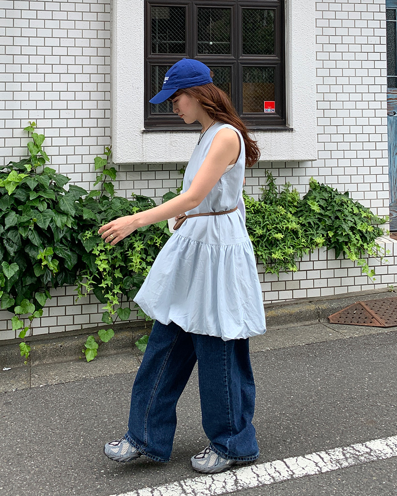 スリーブレスバルーンミニワンピース | ファッション通販サイト NUGU