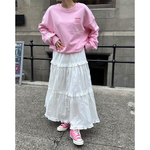 レイヤードフリルロングスカート | ファッション通販サイト NUGU