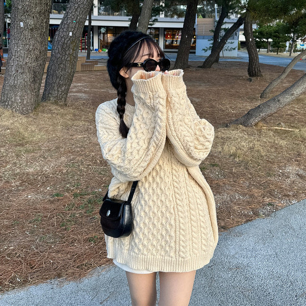 オーバーサイズフィッシャーマンニット | ファッション通販