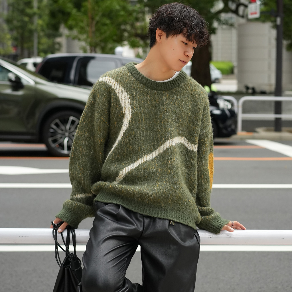 【ED10 : シルクスクリーン】シゲマツ/NANTOKA トゲトゲニットカーディガン|J.branche | Sensounico ONLINE STORE