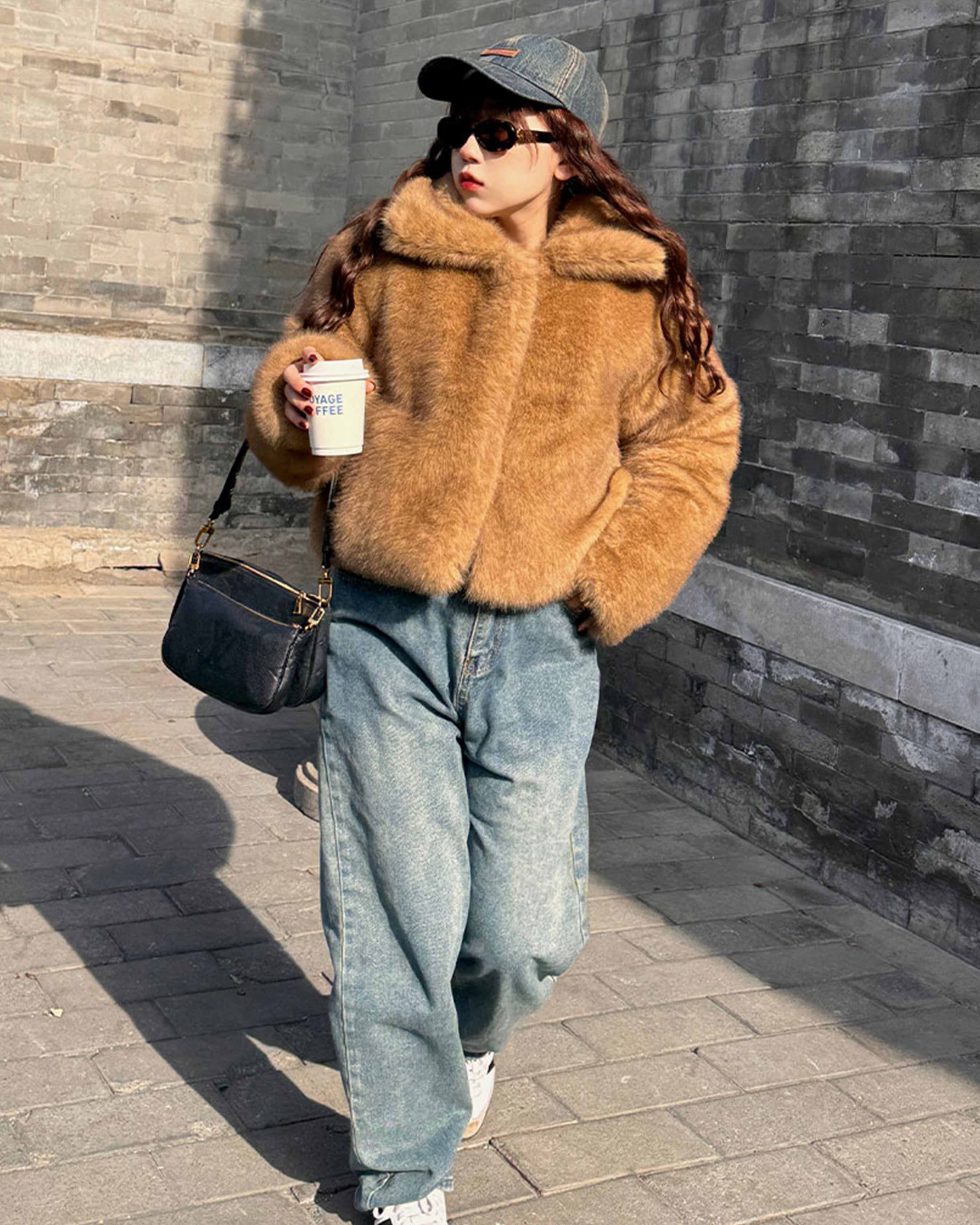 visco (ORIGINAL)カラーファージャケット(ブローチセット nugu ORIGINAL)カラーファージャケット(ブローチセット) | ファッション通販