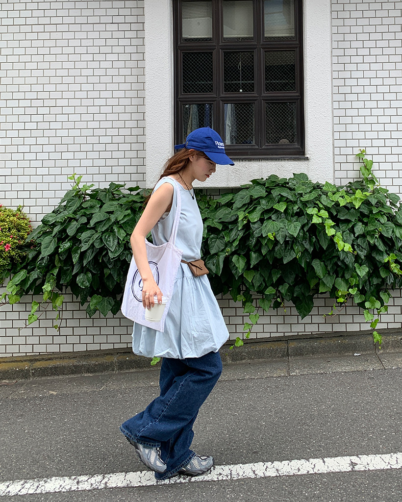 スリーブレスバルーンミニワンピース | ファッション通販サイト NUGU