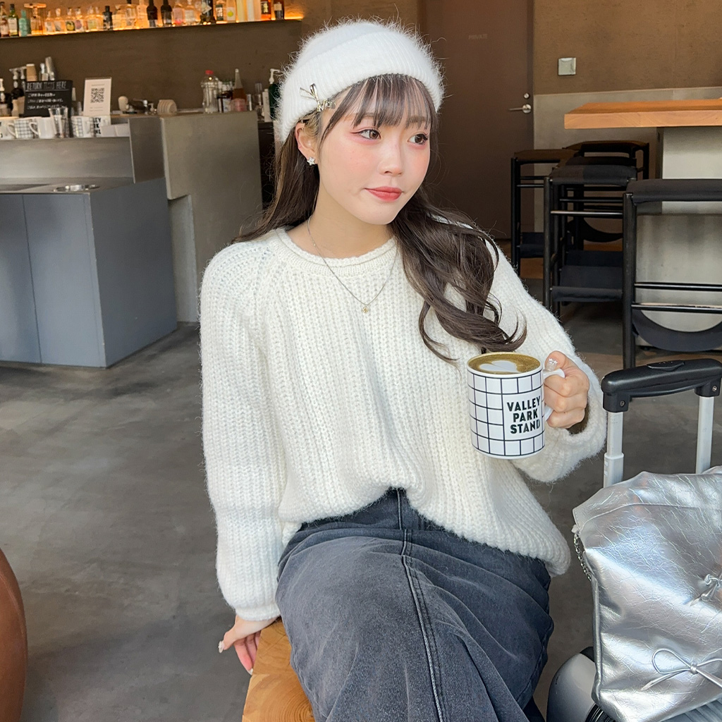 ラウンドオーバーサイズカラフルニット | ファッション通販サイト NUGU