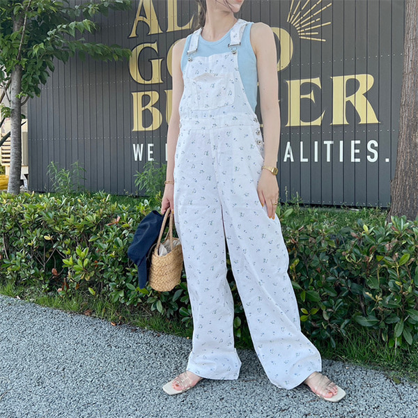 フラワーパターンオーバーオール | ファッション通販サイト NUGU