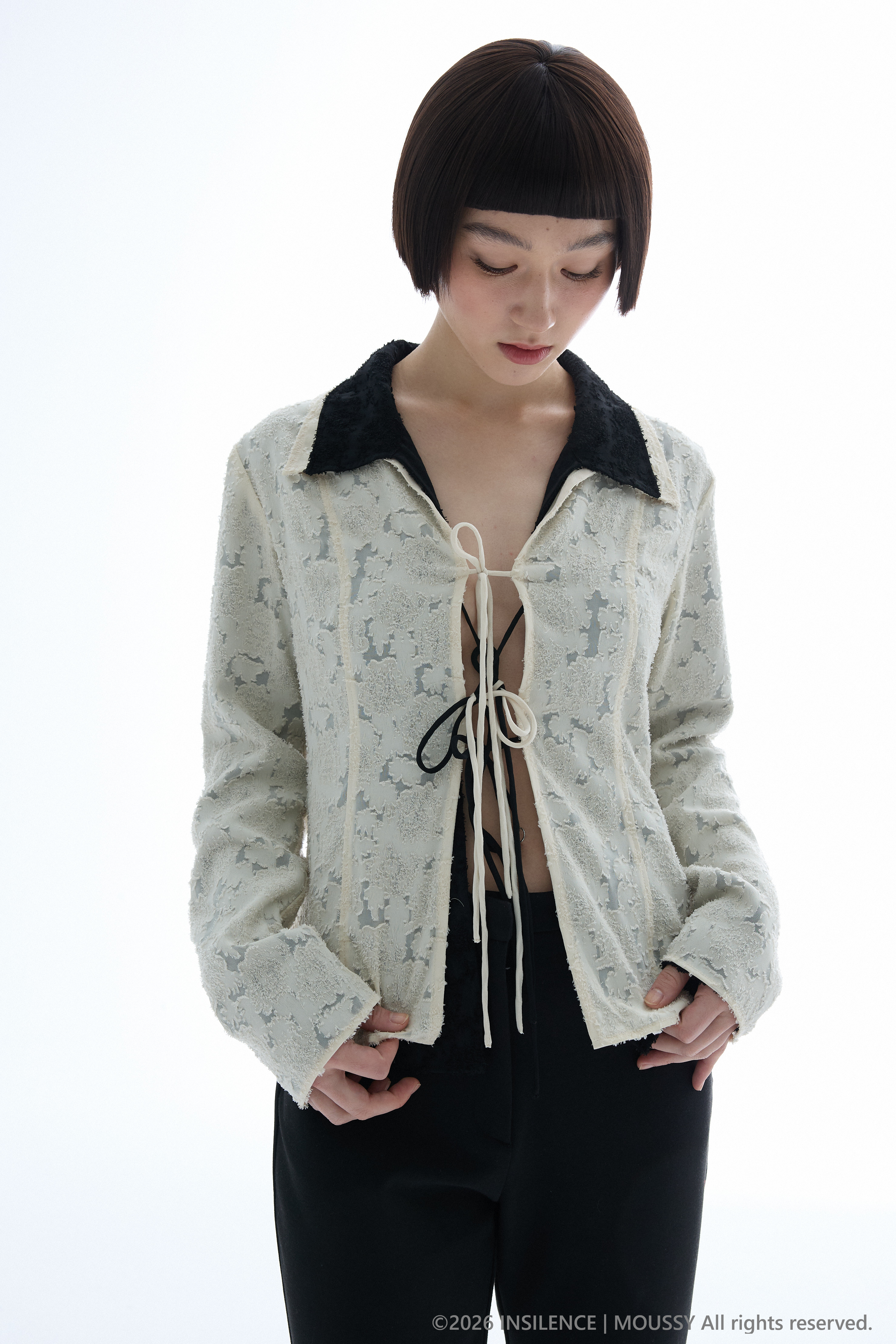 INSILENCE FRONT TIE SHIRT