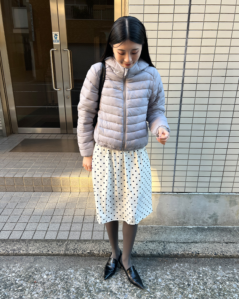 軽量フードダウンジャケット