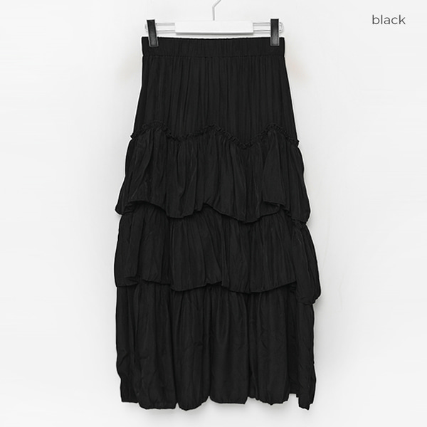 bpnフリル付きブラックロングスカート M 美品 BPN ブラックピースナウ ロングジャケット スカート セット
