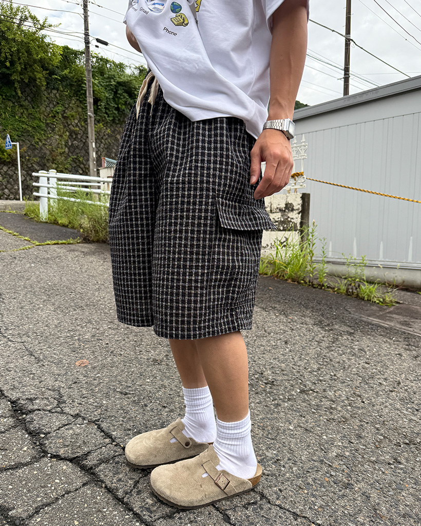 チェックカーゴバミューダパンツ | ファッション通販サイト NUGU