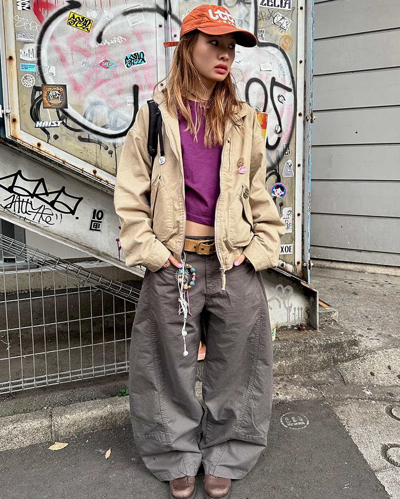 ユニークセンターシームバルーンサマーコットンパンツ