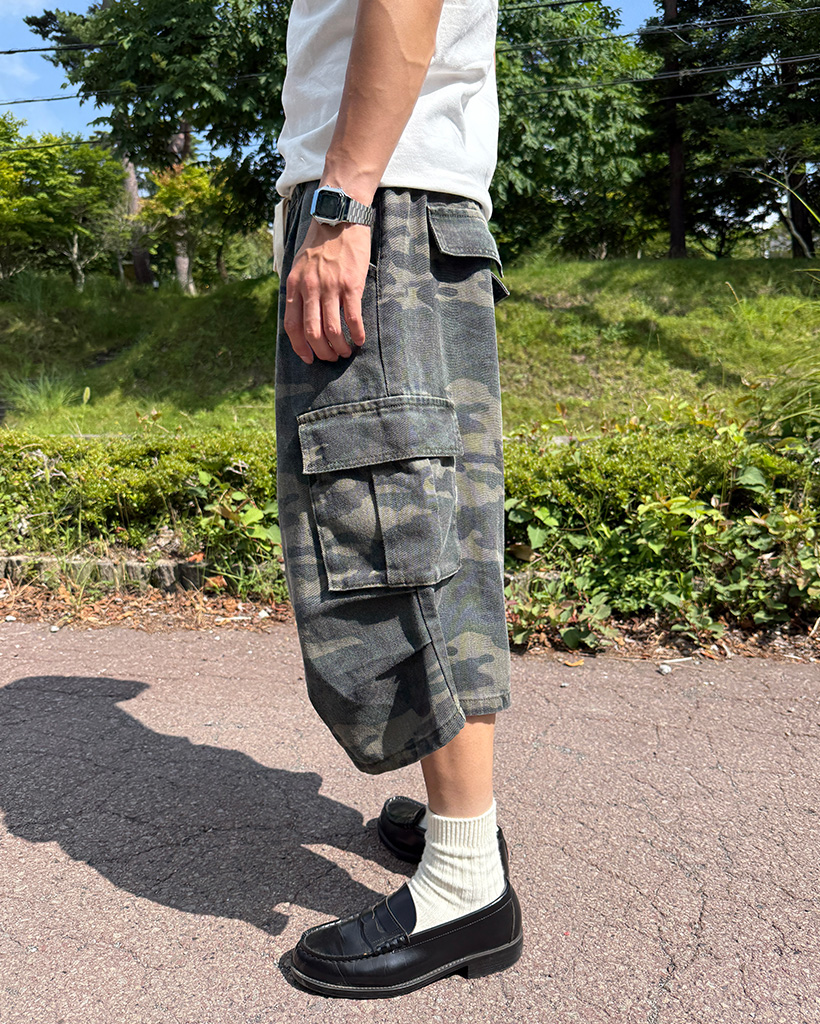 迷彩柄カーゴバミューダパンツ | ファッション通販サイト NUGU
