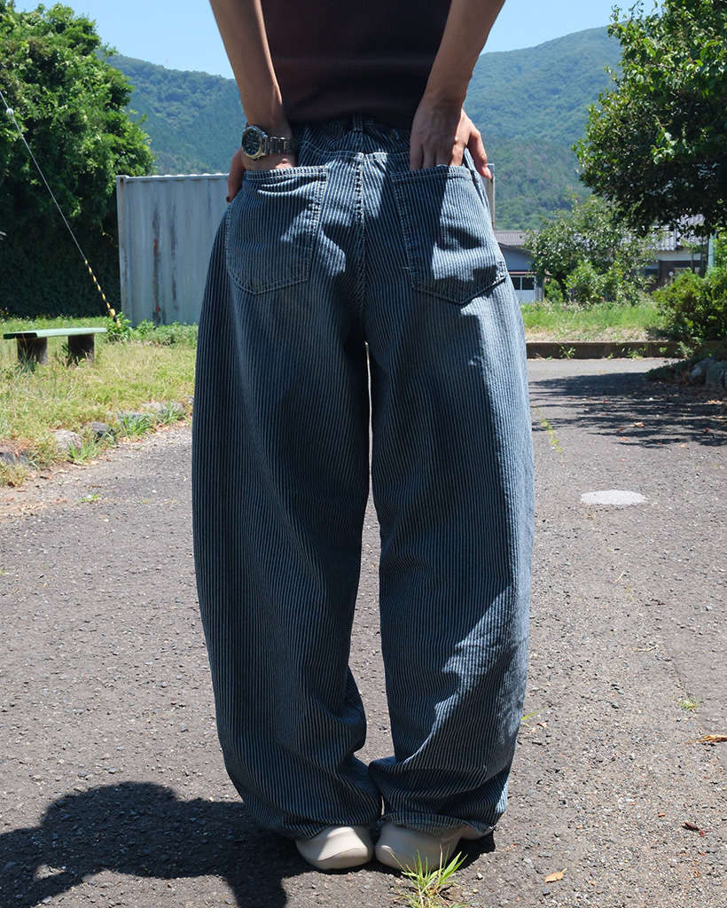 ワイドストライプデニムパンツ | ファッション通販サイト NUGU