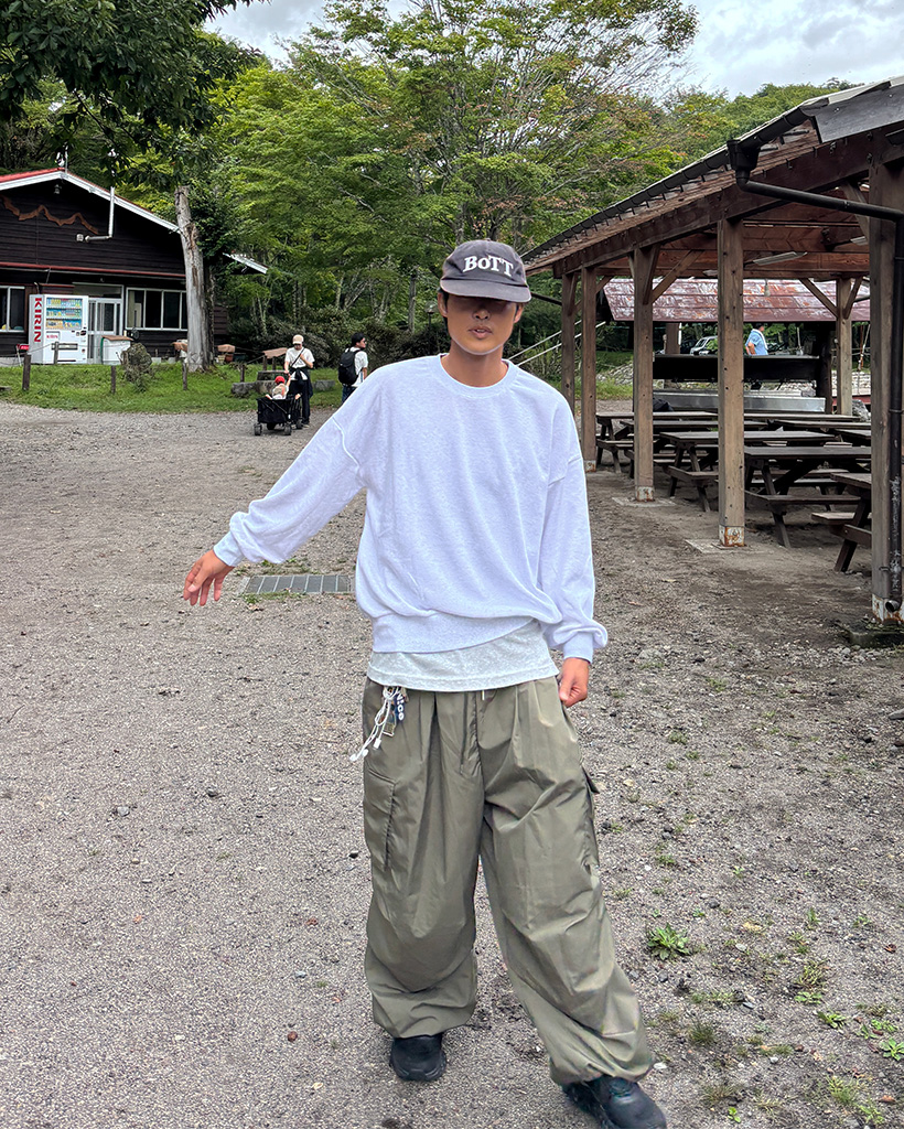 ユニセックス カーゴパンツ ラインパンツ ユニセックス カーゴパンツ ラインパンツ ユニセックス]ナイロンワイド