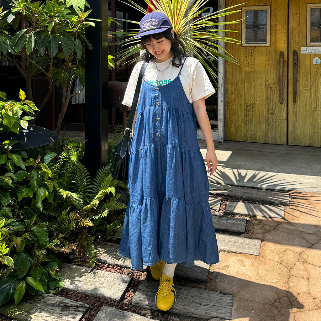 デニムキャミソールレイヤードワンピース | ファッション通販サイト NUGU