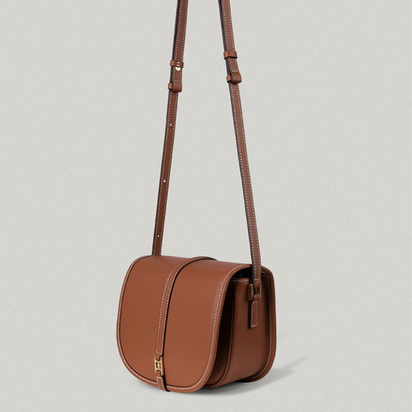 FOLNUA パウンドバッグ ブラウン_ステッチ FOLNUA l フォルニュア