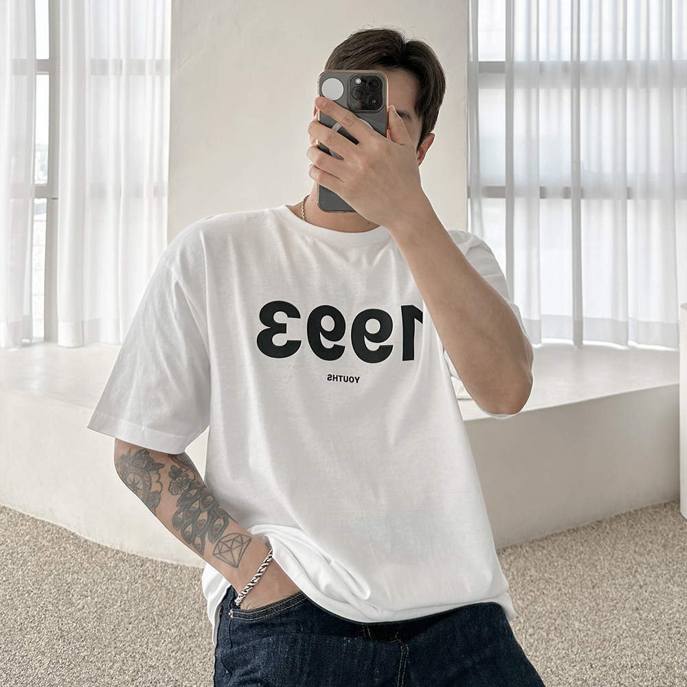 original] 1993レタリング半袖Tシャツ | ファッション通販サイト