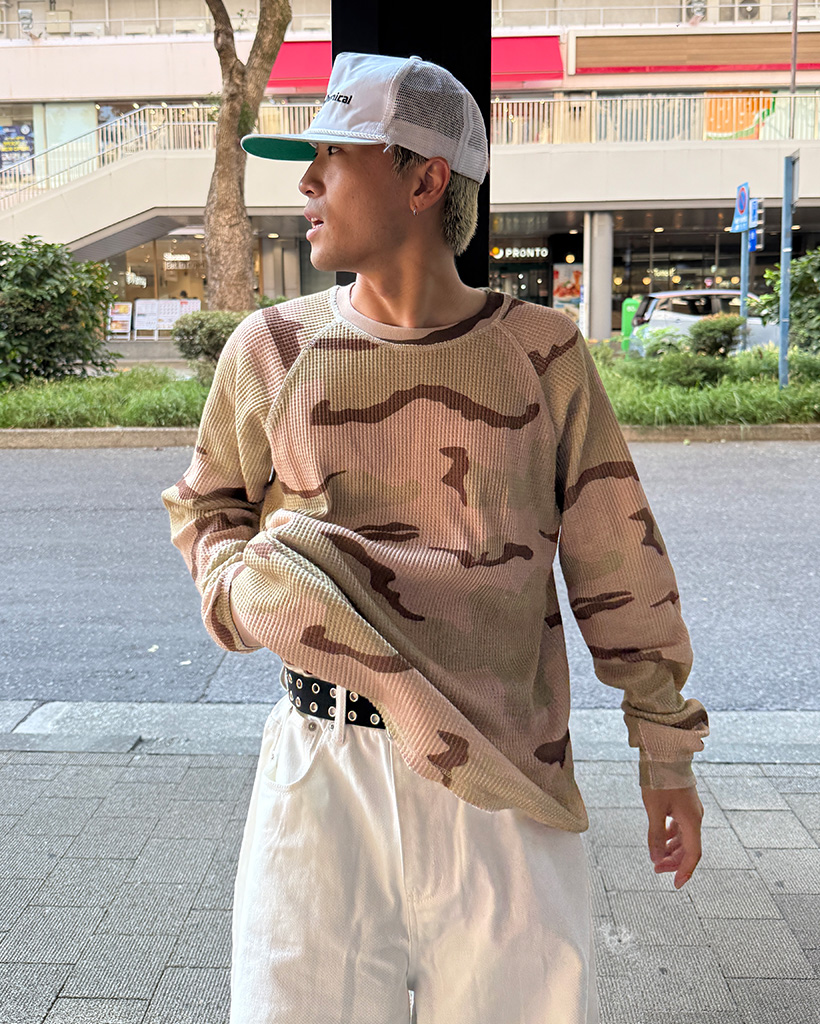 迷彩柄ワッフルTシャツ | ファッション通販サイト NUGU