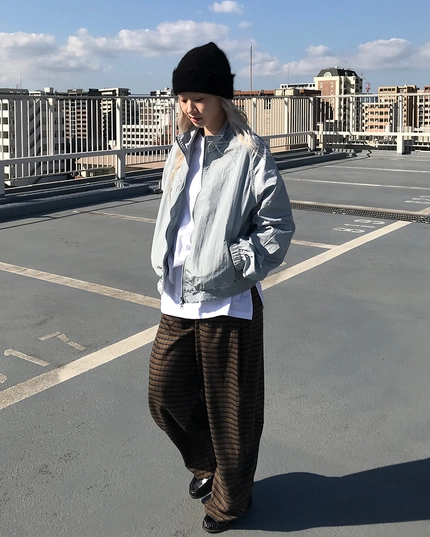 チェックイージーパンツ