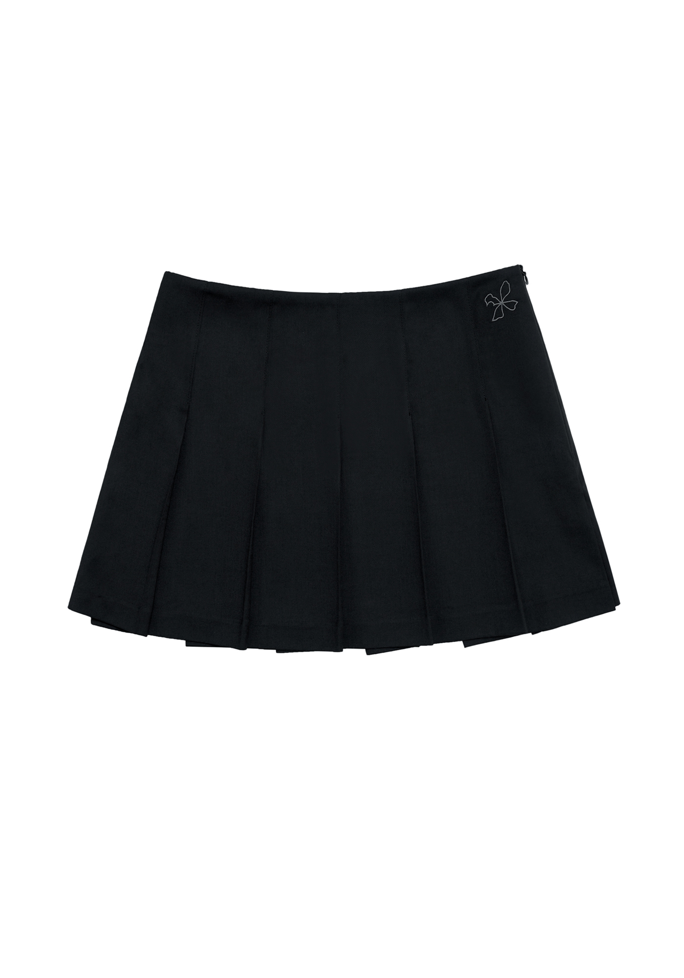 PLEATED MINI SKIRT BLACK