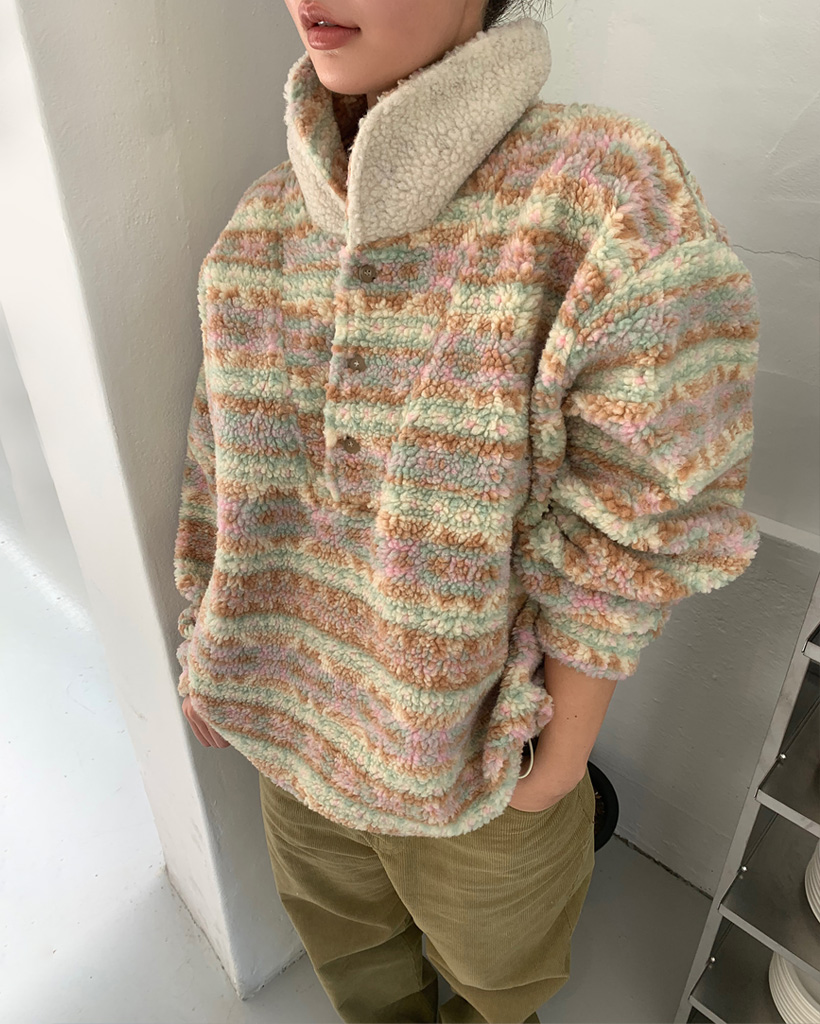 WOOL SHEARLING HOODIE MUSTANG (IVORY) | ファッション通販サイト NUGU