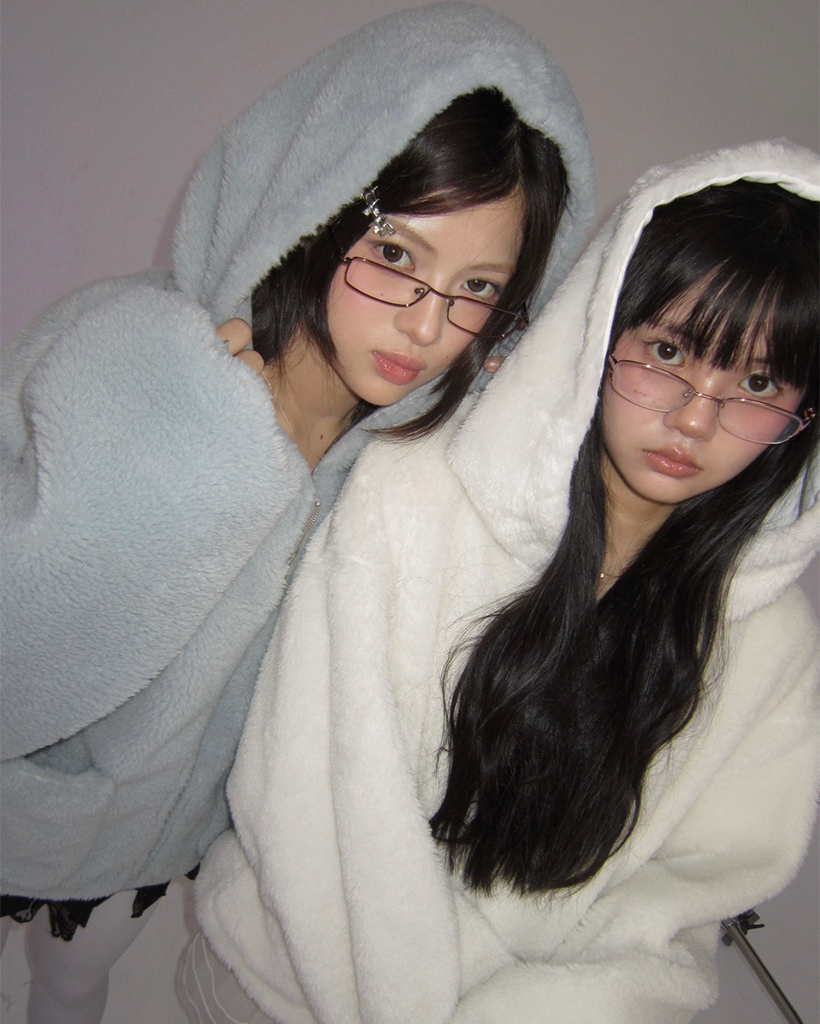 (ORIGINAL) リバーシブルファージップリボンパーカー