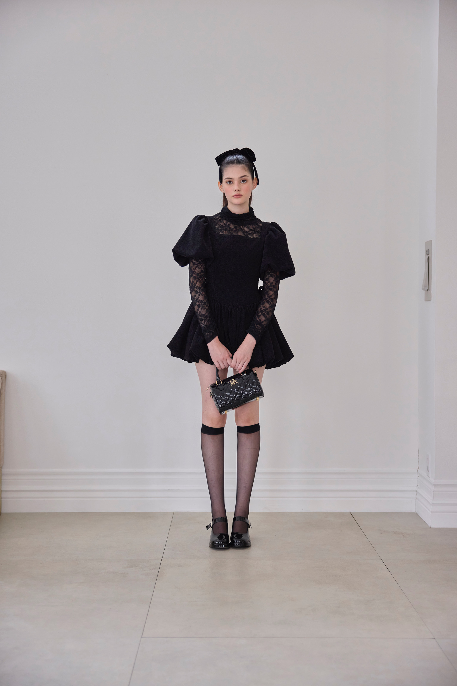 puff sleeve ballon mini one piece | ファッション通販サイト NUGU