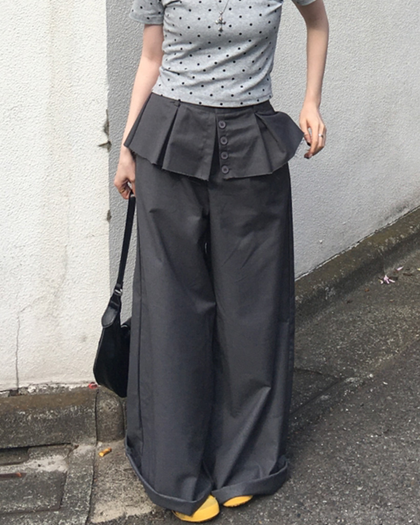 レイヤードスラックスパンツ | ファッション通販サイト NUGU