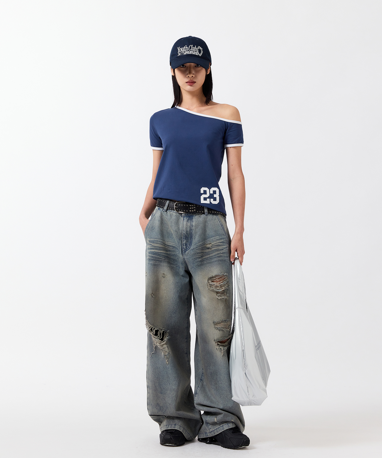 [COLN] mind dirty snap jeans デニムパンツ ジーンズ デニムパンツ セール一覧 通販 セレクトショップ Blue