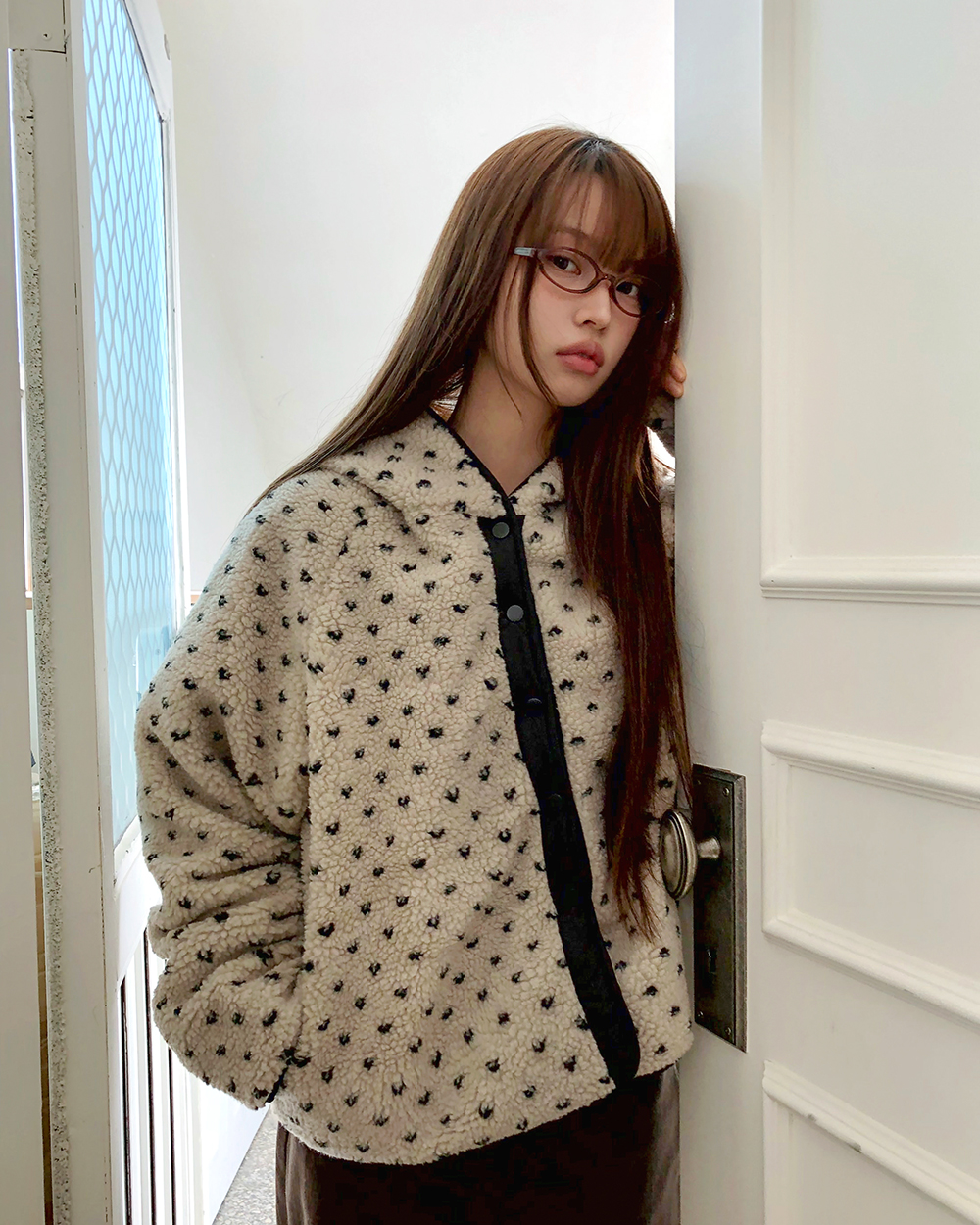 ドットボアフードジャケット