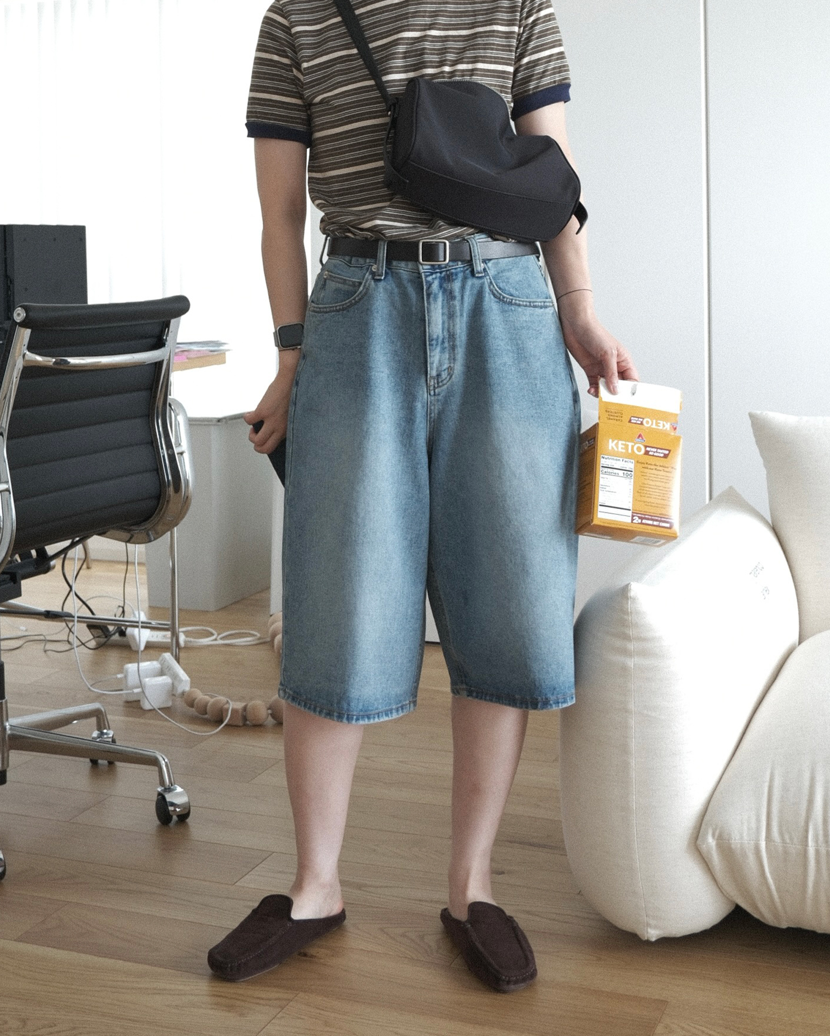 バミューダデニムパンツ