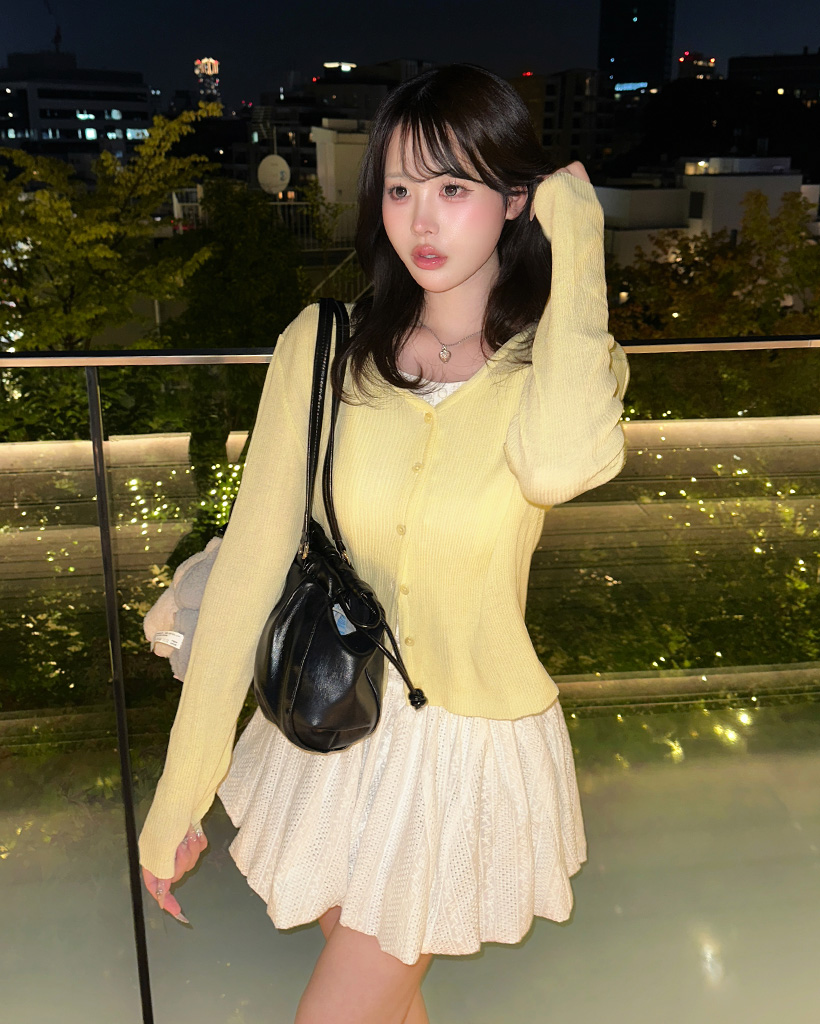 Vネックリブカーディガン | ファッション通販サイト NUGU