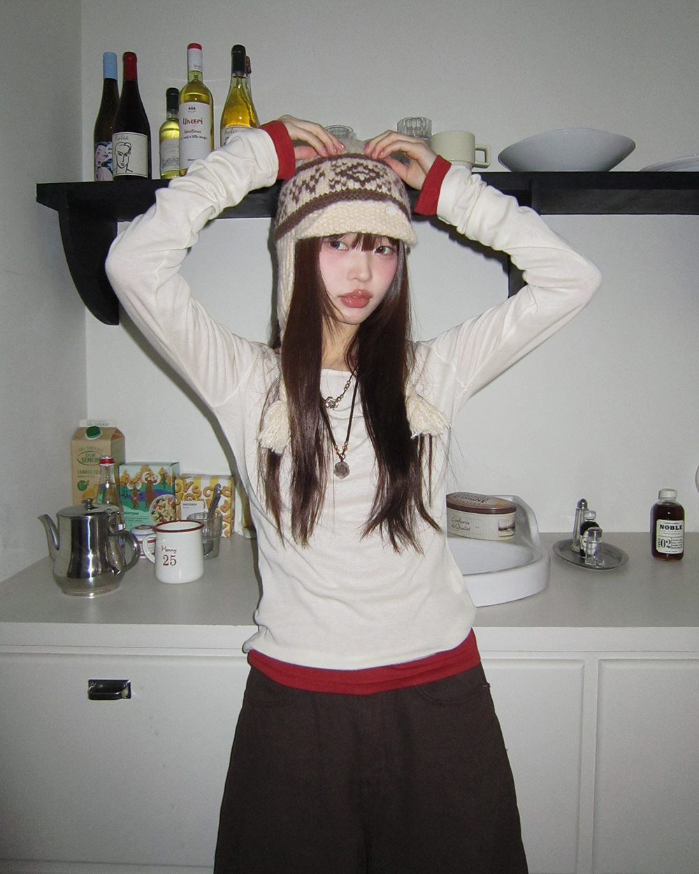 バイカラーレイヤードTシャツ