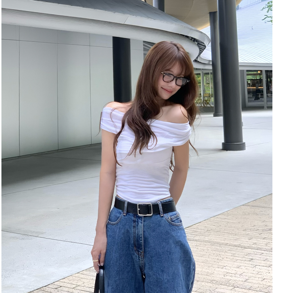 ドレープオフショルダートップ | ファッション通販サイト NUGU