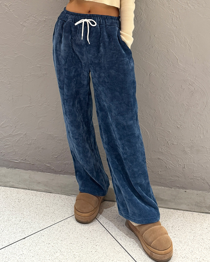 コーデュロイベロアワイドパンツ