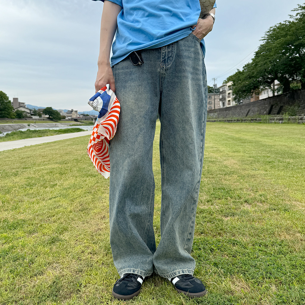 qung クンデニム クン グラデーションビジューワイドdenim カラー:ライト