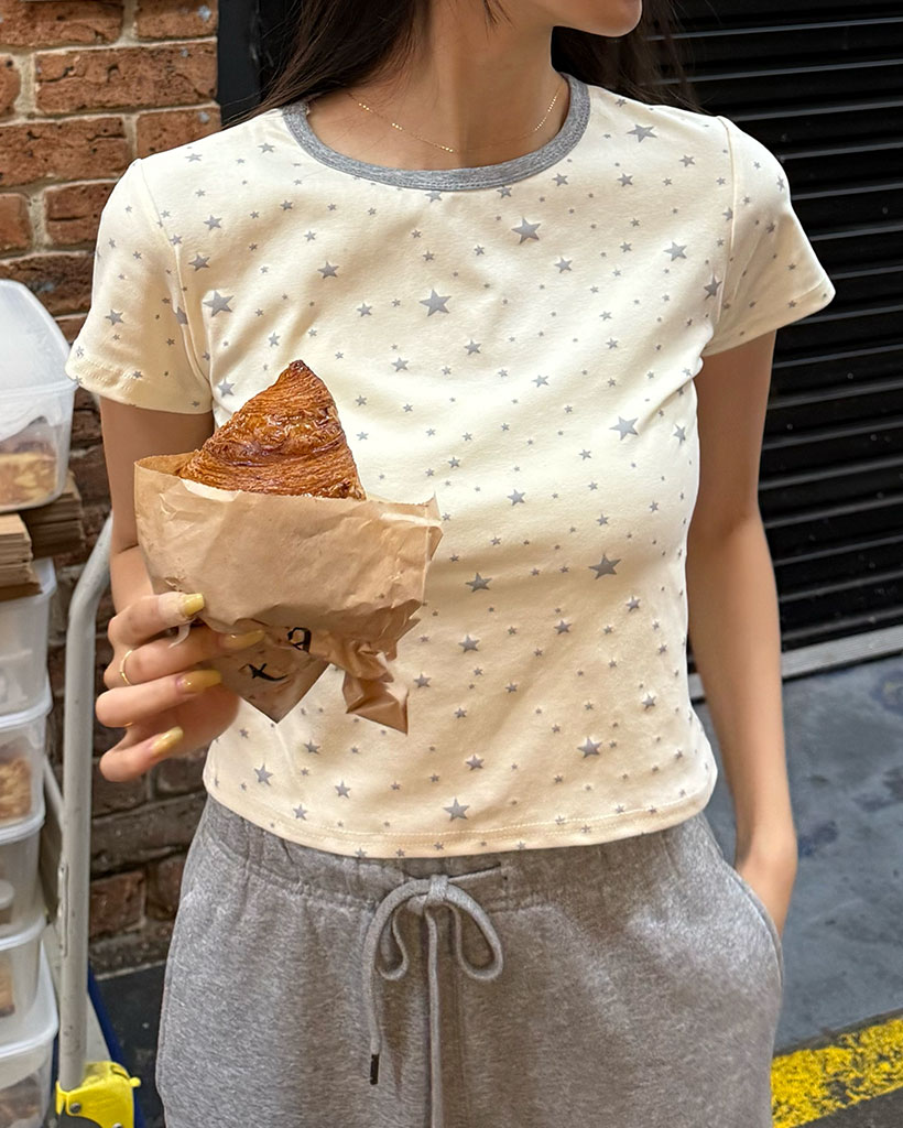 バイカラースターポイント半袖Tシャツ