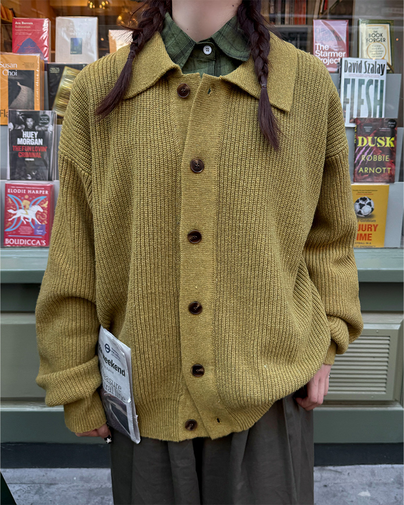 襟付きカラーニットカーディガン | ファッション通販サイト NUGU