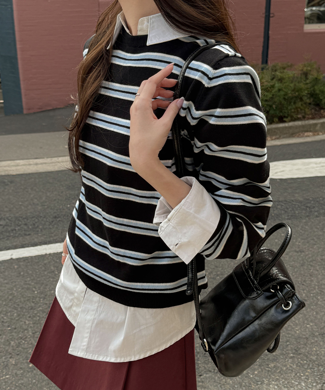 [original]プレミアムボーダーコットンニット