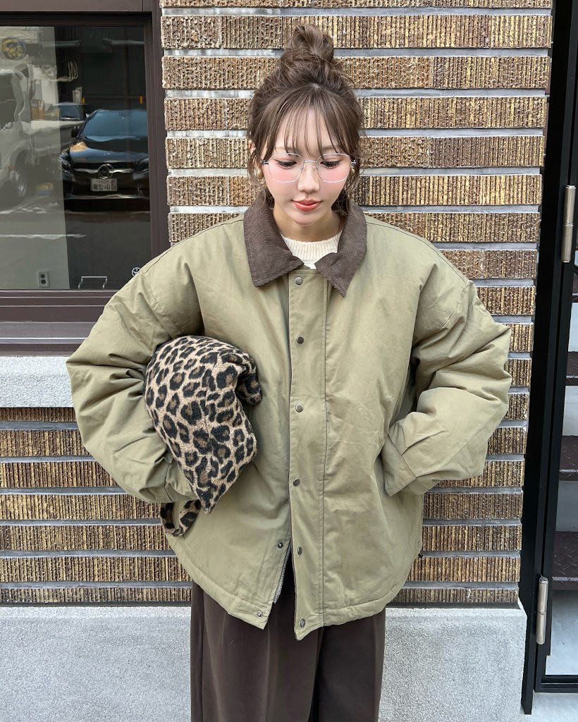 オーバーサイズカラーポイントブルゾン