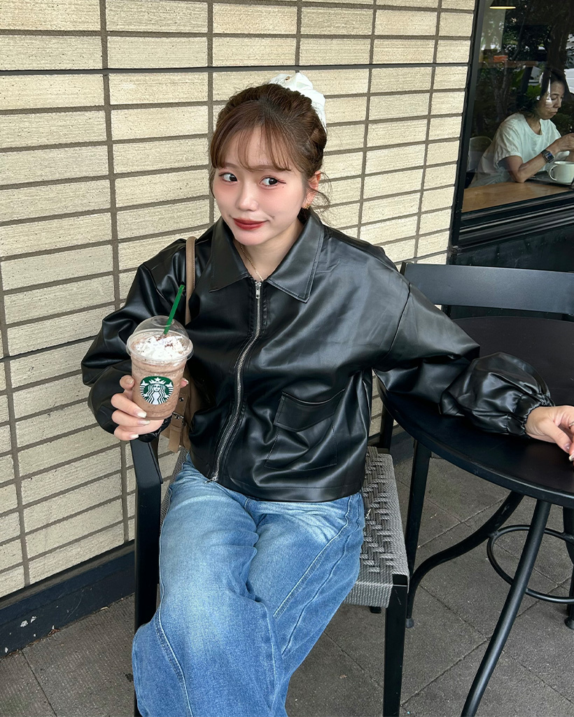 ドローストリングレザージャケット | ファッション通販サイト NUGU