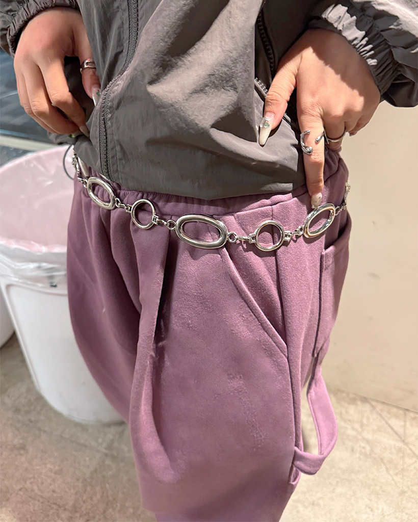 オーバルシルバーチェーンベルト